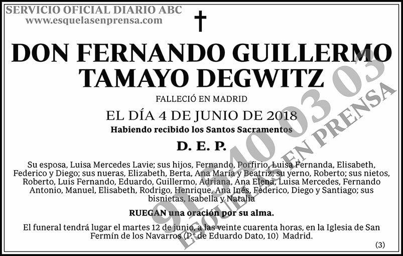 Fernando Guillermo Tamayo Degwitz